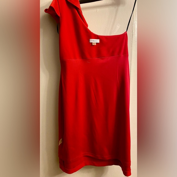 Calvin Klein classic a-line red party dress size 12 - Picture 5 of 7